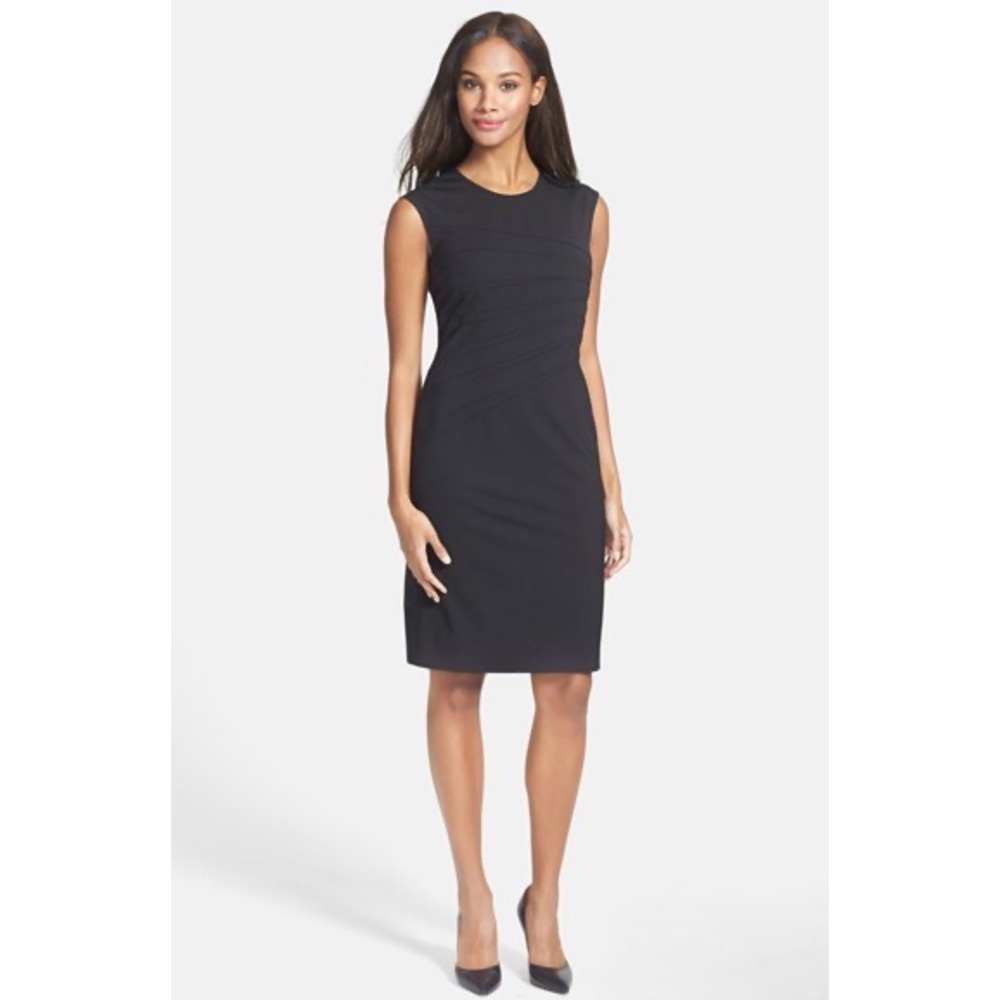 BOSS Hugo Boss Dicaila Black Sleeveless Sheath Dress Career Office Professional
